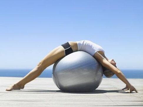 Fitball exercises to treat osteochondrosis