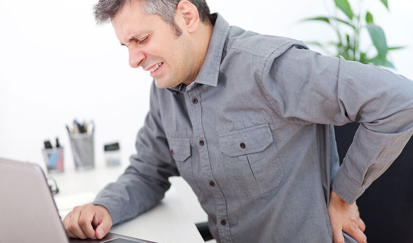 Back pain due to sedentary osteochondrosis